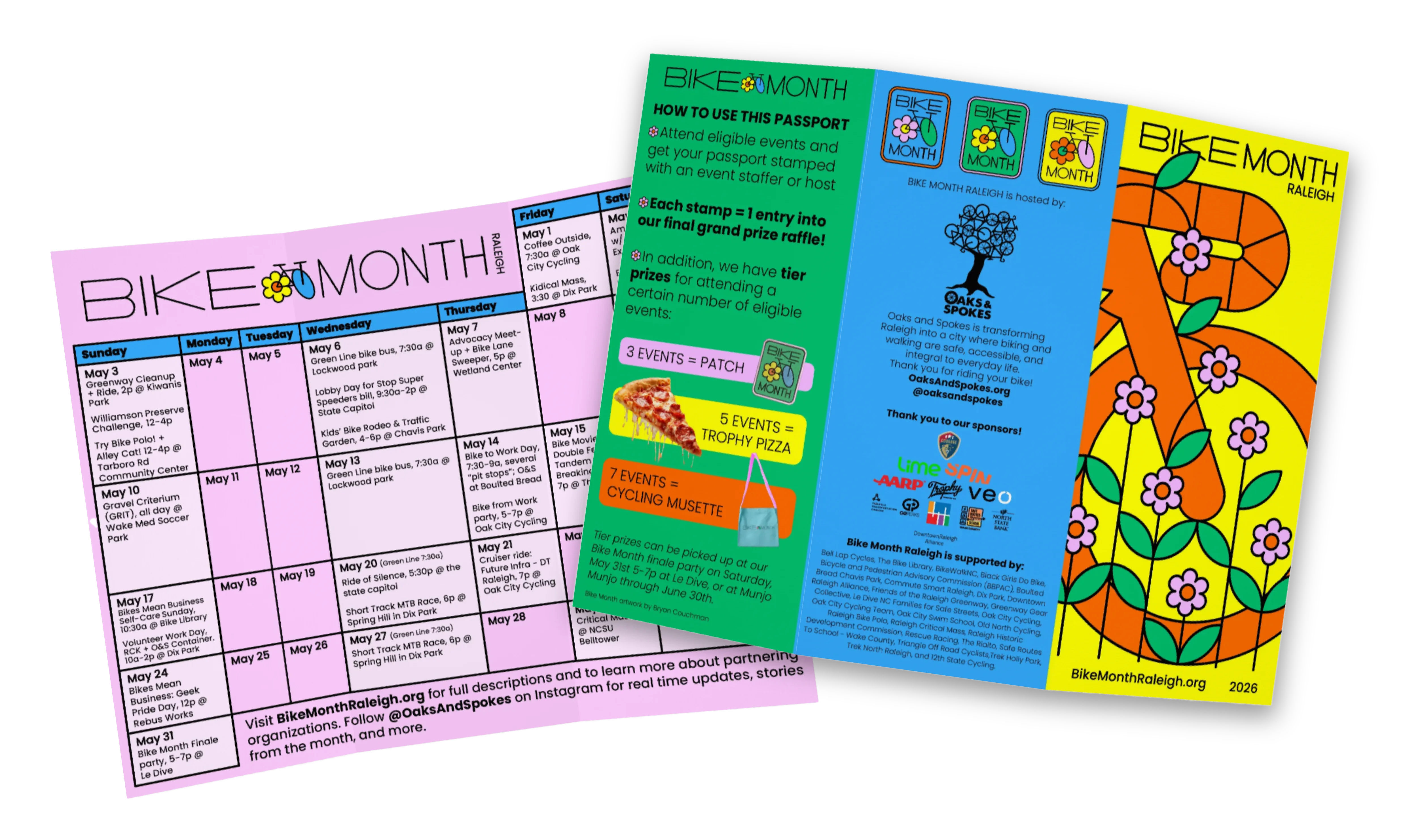 Preview of the Bike Month Passport book